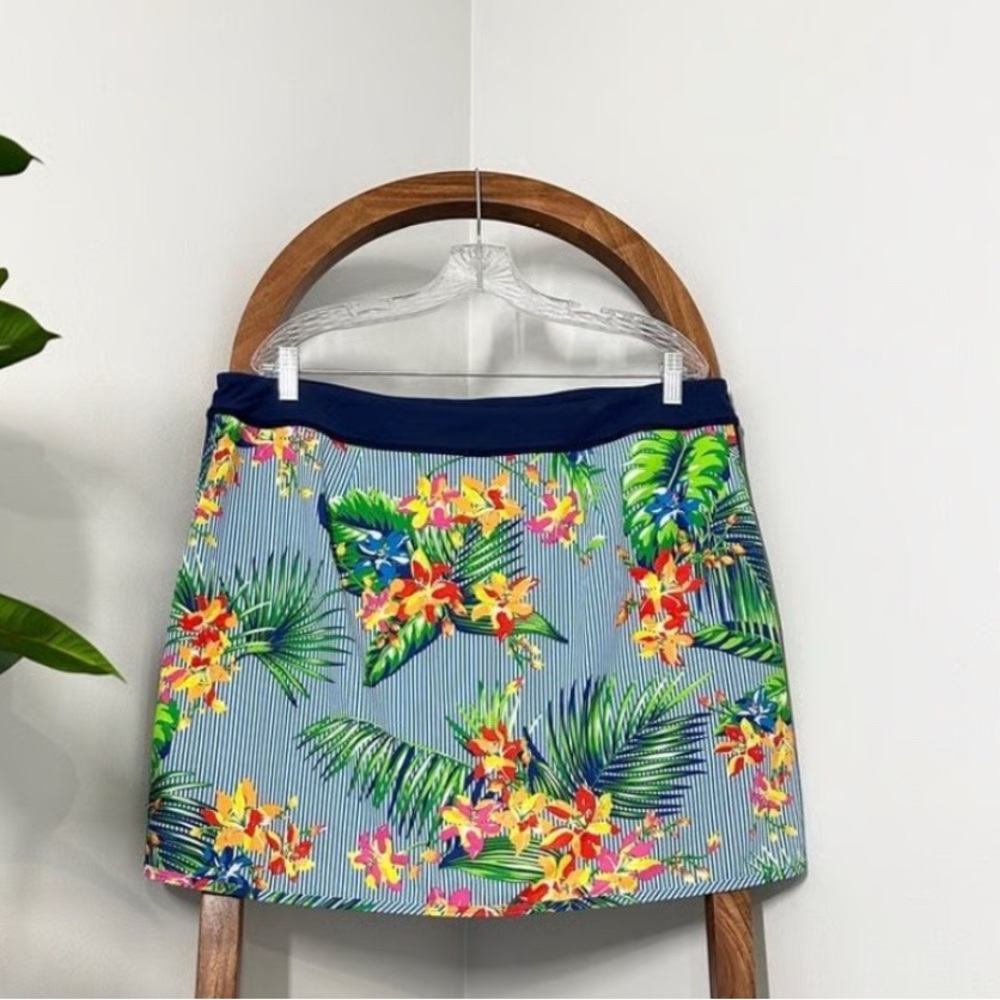 Ralph Lauren Floral Tropical Skirt - Blue and Green
